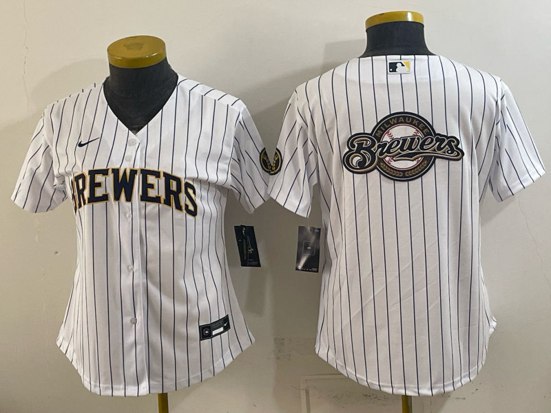 Youth 2026 Milwaukee Brewers blank white Game Nike MLB Jersey 082300111